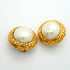 Clip-On Earrings Pearl Clip-On Gold-Tone Metal
