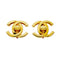 CC Logo Turnlock Clip-On Earrings Metal Gold-Tone Metal