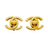 CC Logo Turnlock Clip-On Earrings Metal Gold-Tone Metal