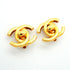 CC Logo Turnlock Clip-On Earrings Metal Gold-Tone Metal
