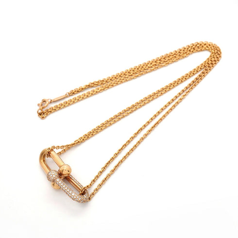 Pendant Necklace 18K Rose Gold Large with Diamond