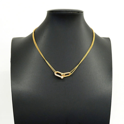 Pendant Necklace 18K Rose Gold Large with Diamond