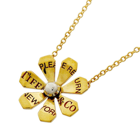 Pendant Necklace Sterling Silver and 18K Yellow Gold