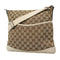 Zip Messenger Bag GG Canvas with Perforated Leather Medium