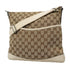 Zip Messenger Bag GG Canvas with Perforated Leather Medium