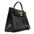 Kelly Handbag Black Box Calf with Gold Hardware 32