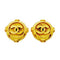CC Logo Circle Clip-On Earrings Metal Gold-Tone Metal