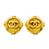 CC Logo Circle Clip-On Earrings Metal Gold-Tone Metal