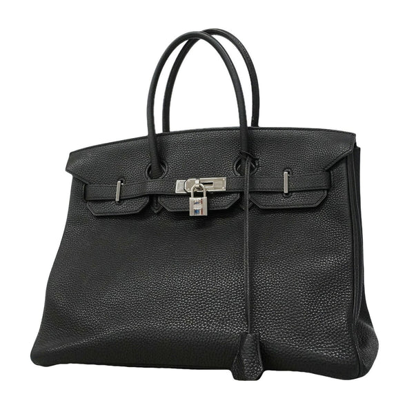 Birkin Handbag Black Togo with Palladium Hardware 35