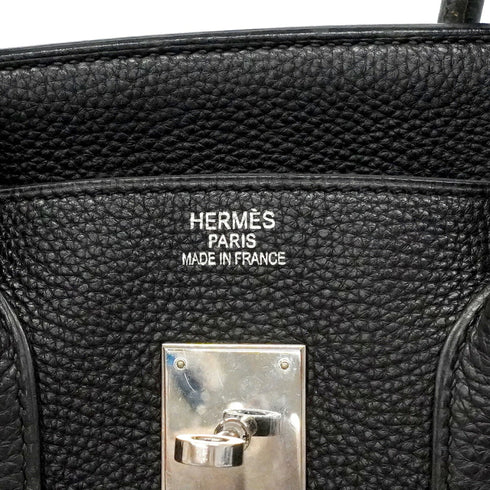 Birkin Handbag Black Togo with Palladium Hardware 35