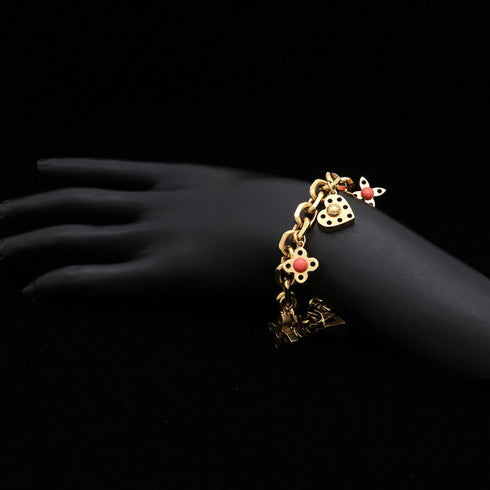 Chain Heart Bracelet Gold