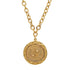 CC Logo Chain Medallion Pendant Necklace Metal