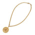 CC Logo Chain Medallion Pendant Necklace Metal