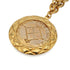 CC Logo Chain Medallion Pendant Necklace Metal