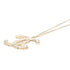 CC Logo Pendant Necklace Gold-Tone Metal