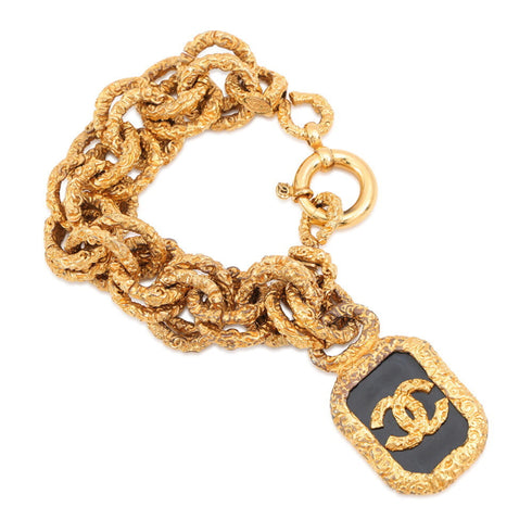 CC Logo Bracelet Gold-Tone Metal