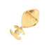 CC Logo Brooch Gold-Tone Metal
