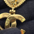 CC Logo Brooch Gold-Tone Metal