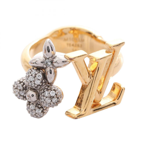 Ring Gold and Metal and Rhinestone
