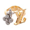 Ring Gold and Metal and Rhinestone