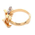 Ring Gold and Metal and Rhinestone