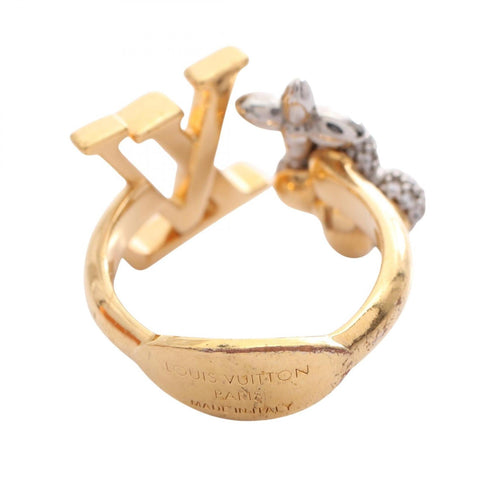 Ring Gold and Metal and Rhinestone