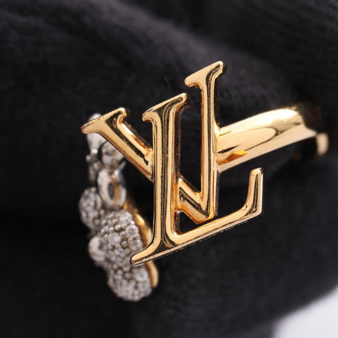 Ring Gold and Metal and Rhinestone