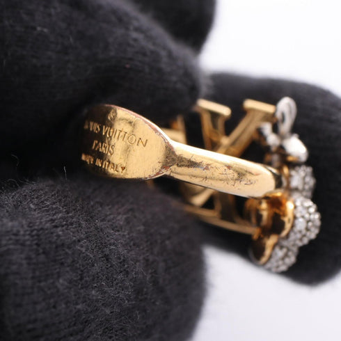 Ring Gold and Metal and Rhinestone