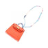 Kelly Twilly Charm Silk and Tadelakt Leather Multi-Color Red Handbag Charm