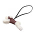 Buddy Charm Agneau Milo and Leather Black and Brown Handbag Charm
