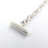 T Smile Pendant Necklace 18K White Gold