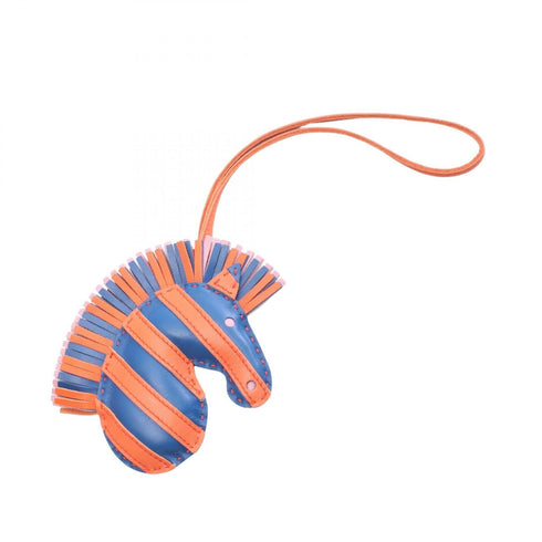 Gigi Savannah Charm Agneau Milo Blue Orange Pink Handbag Charm