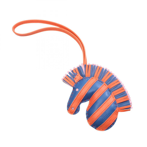 Gigi Savannah Charm Agneau Milo Blue Orange Pink Handbag Charm