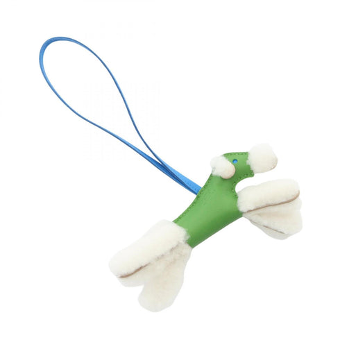 Charm Agneau Milo and Leather Blue Blue Hydra Green White Handbag Charm