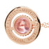 Pendant Necklace Pink Gold Plated and Rhinestone