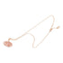Pendant Necklace Pink Gold Plated and Rhinestone