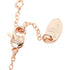 Pendant Necklace Pink Gold Plated and Rhinestone