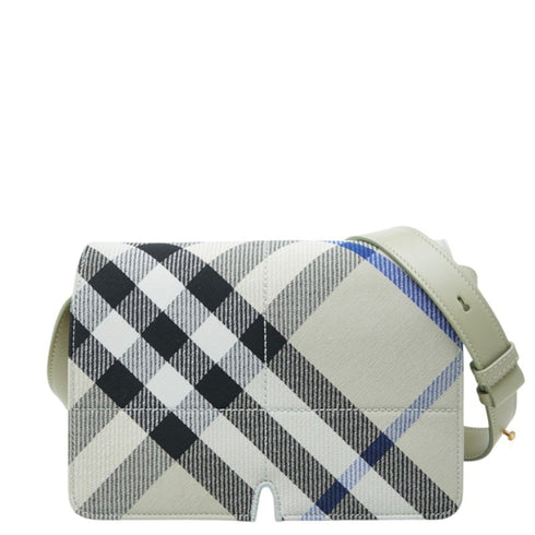 Snip Shoulder Bag Check Jacquard with Leather
