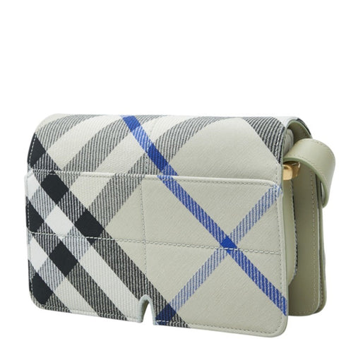 Snip Shoulder Bag Check Jacquard with Leather