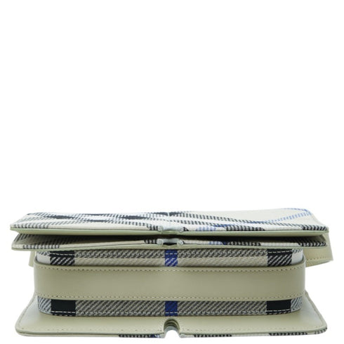 Snip Shoulder Bag Check Jacquard with Leather