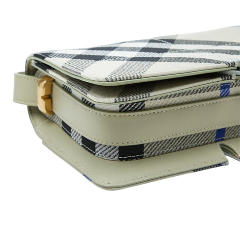 Snip Shoulder Bag Check Jacquard with Leather