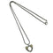 Vintage Heart Snake Pendant Necklace Sterling Silver and 18K Yellow Gold