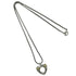 Vintage Heart Snake Pendant Necklace Sterling Silver and 18K Yellow Gold