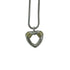 Vintage Heart Snake Pendant Necklace Sterling Silver and 18K Yellow Gold