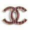 CC Logo Brooch Gold-Tone Metal