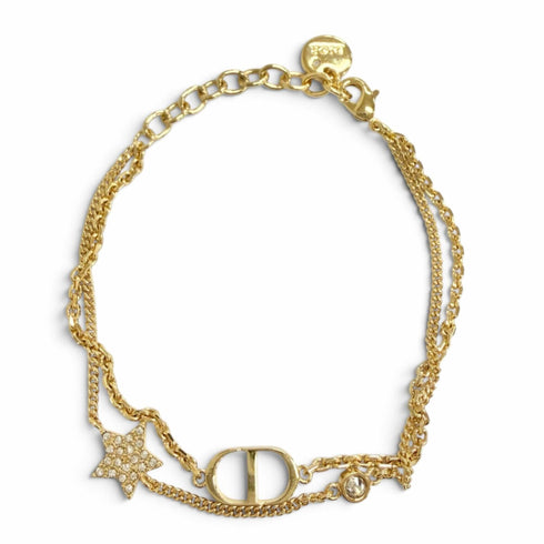 Bracelet Gold With Crystal