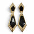 Vintage Clip-On Earrings Rhinestone Clip-On Gold-Tone Metal