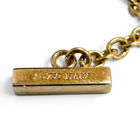 T Smile Mini Pendant Necklace 18K Rose Gold with Diamonds