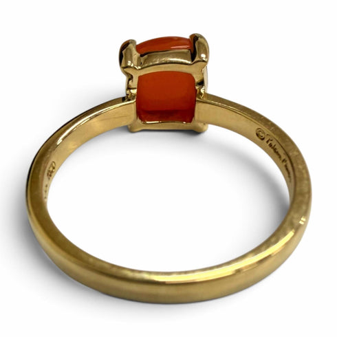 Band Ring 18K Yellow Gold with Chalcedony