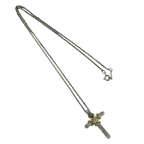 Pendant Necklace Sterling Silver and 18K Yellow Gold